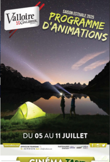 Programme des animations du 05 au 11 juillet 2025